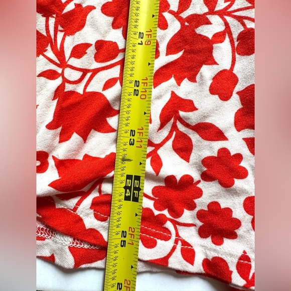 Boden Fixed Wrap Jersey Dress Floral Botanical Print Red and  White - Size 10R - Picture 8 of 8